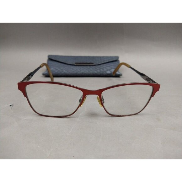 Adin Thomas Eyeglass Frames 52-16-135 Red Full Rim - Picture 1 of 9